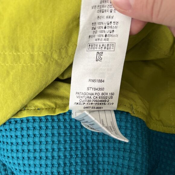 Patagonia Nano-Air Light Hybrid Jacket Women Small Blue Gorpcore Hiking Waffle - Picture 5 of 8